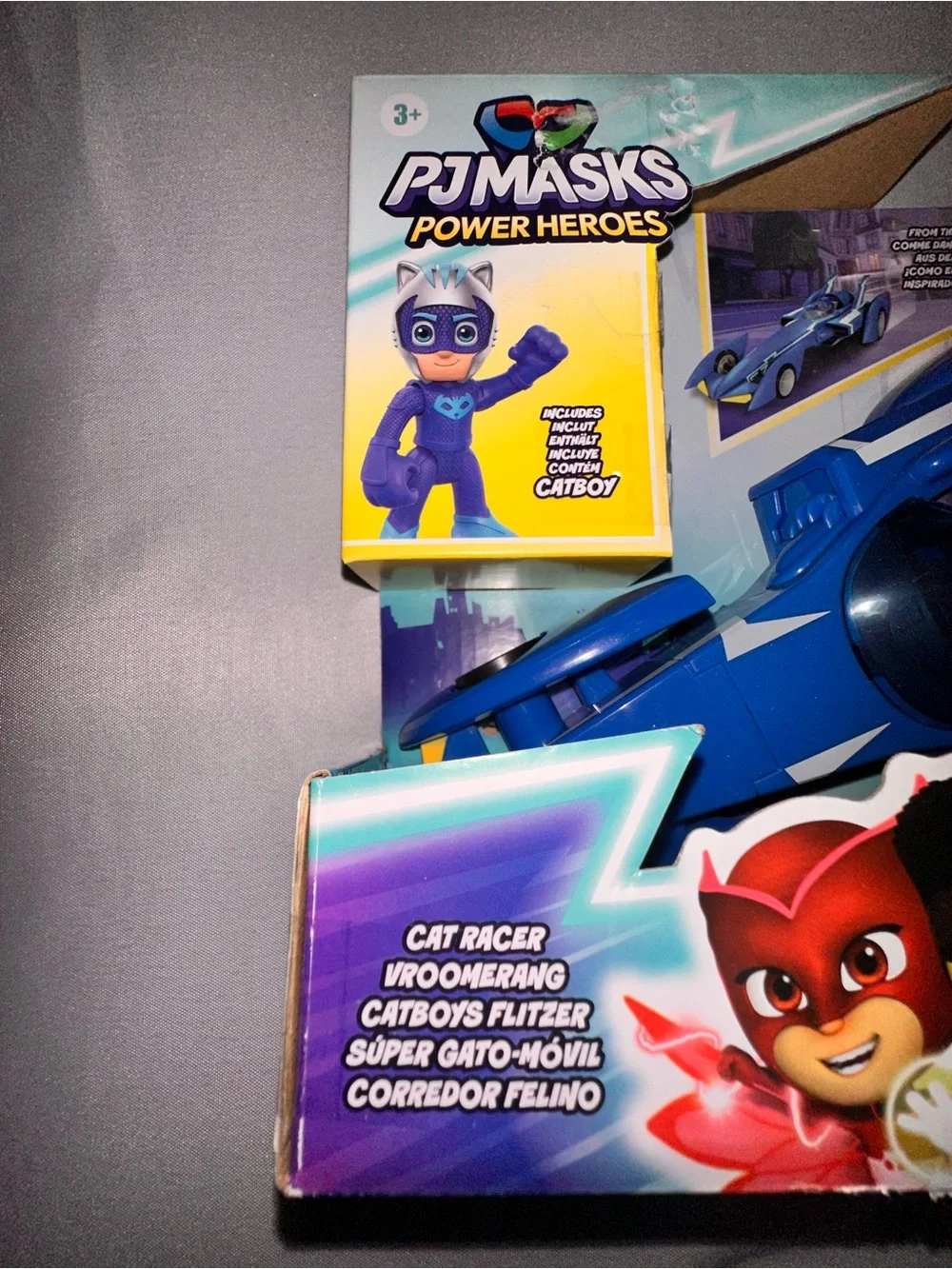 PJ Masks Power Heroes Cat Racer with Lights & Sounds Blue Car - NEW in BOX